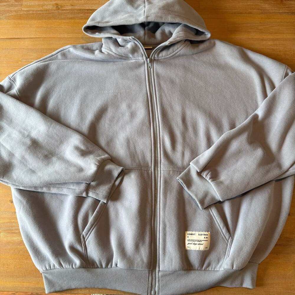 Comfrt Zip Up Hoodie Slate Blue Affirmation Vol 9 XL